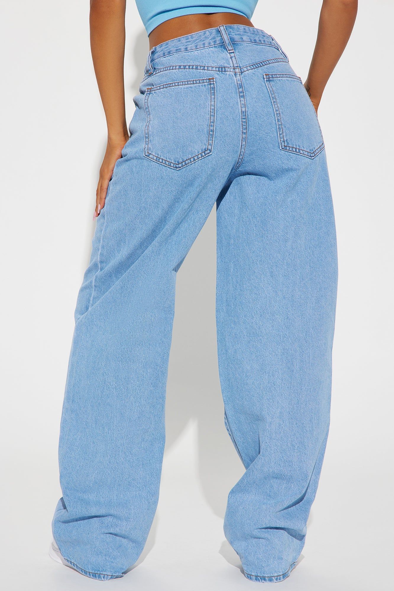 No Regrets Baggy Wide Leg Jeans - Light Wash sold by Fashion Nova product image thumbnail 3