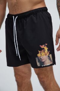 Up In Flames Swim Trunks - Black sold by Fashion Nova