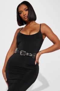 Rock Star Mami Wide Belt  - Black sold by Fashion Nova