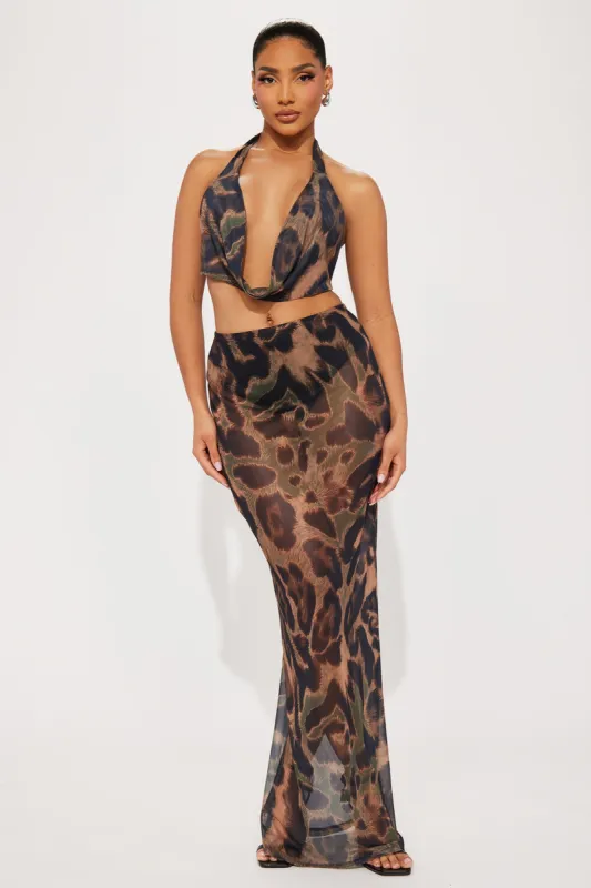 Living Wild Mesh Skirt Set - Leopard sold by Fashion Nova