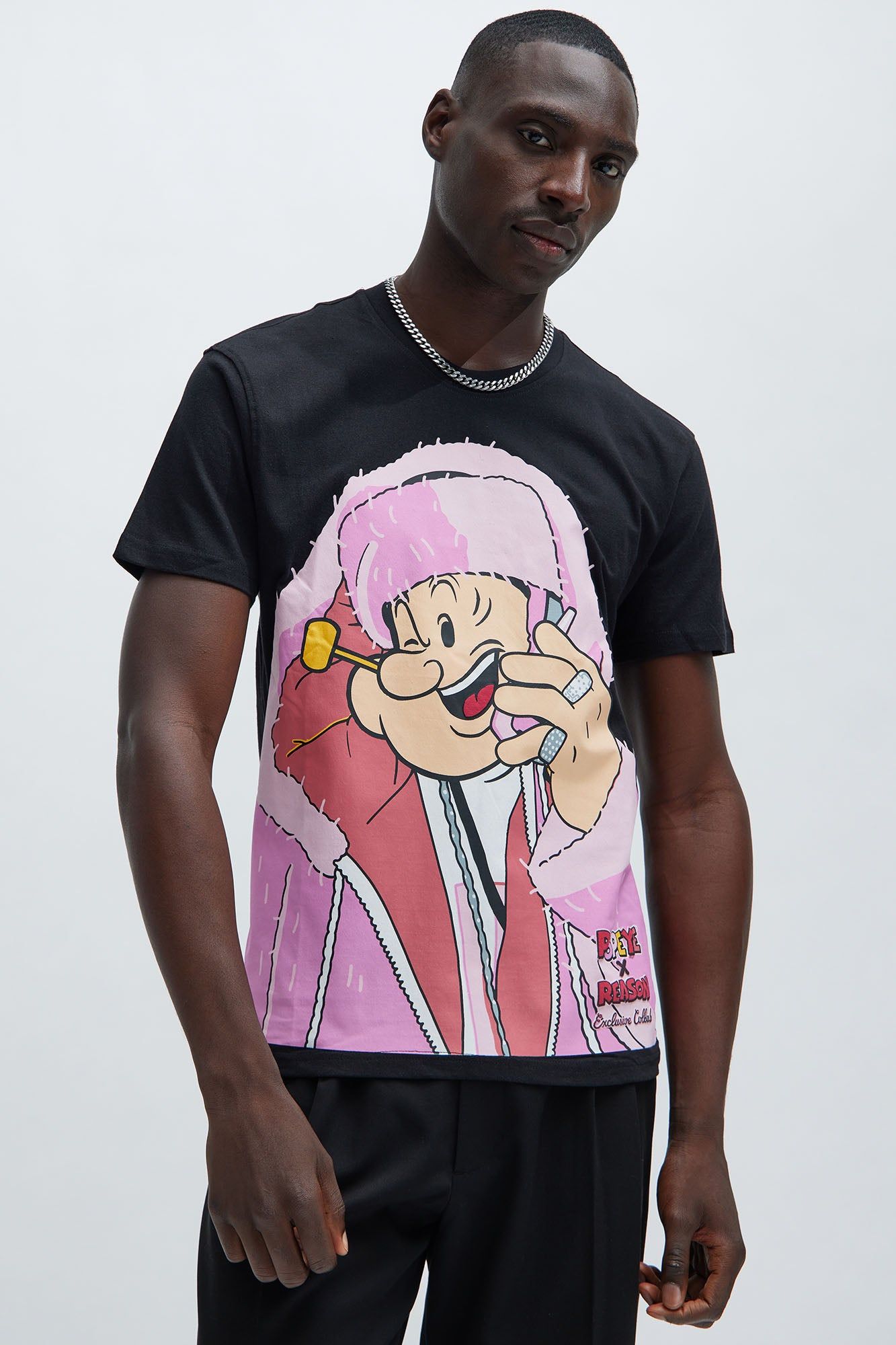 Popeye Uptown Short Sleeve Tee - Black sold by Fashion Nova