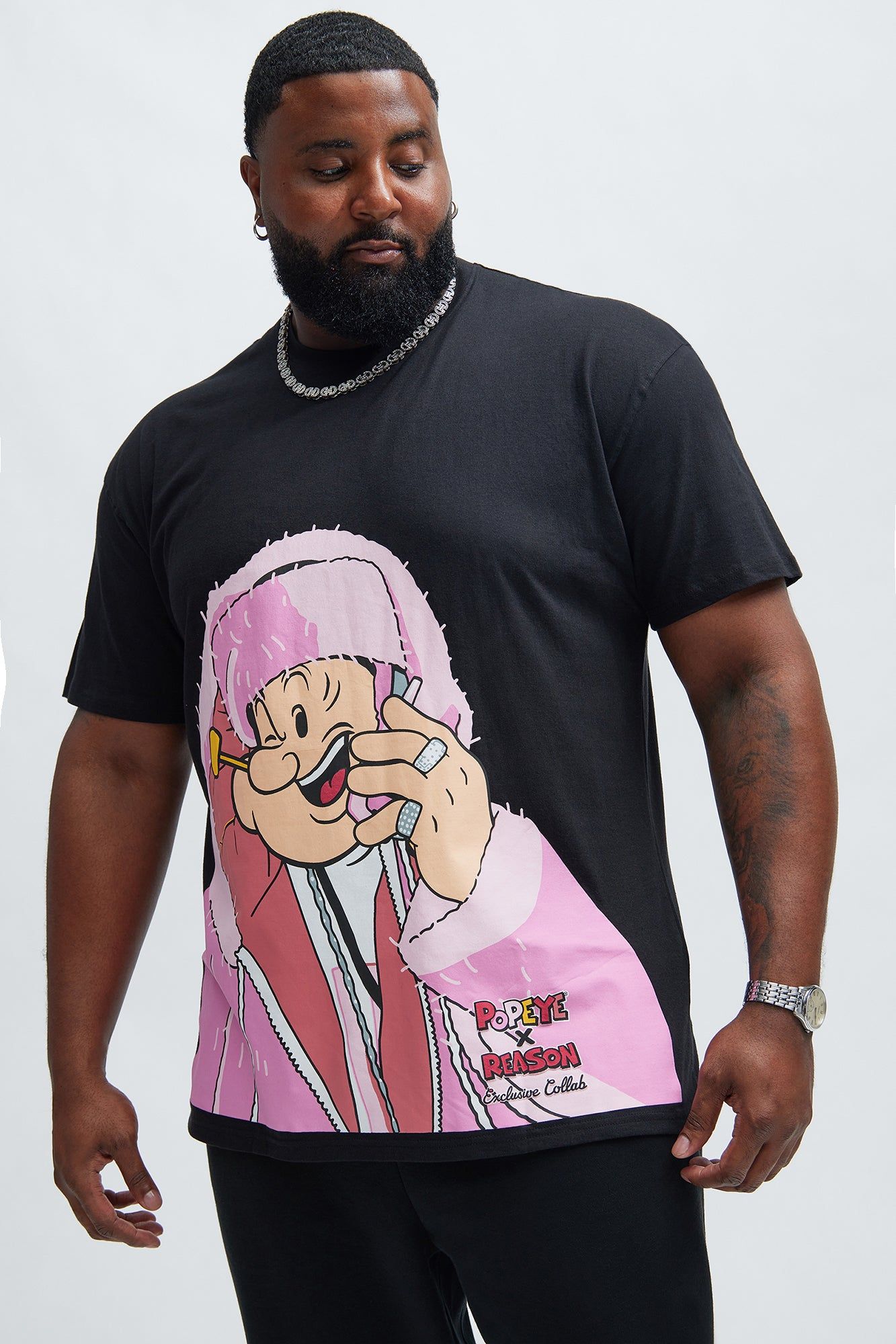 Popeye Uptown Short Sleeve Tee - Black sold by Fashion Nova product image thumbnail 4