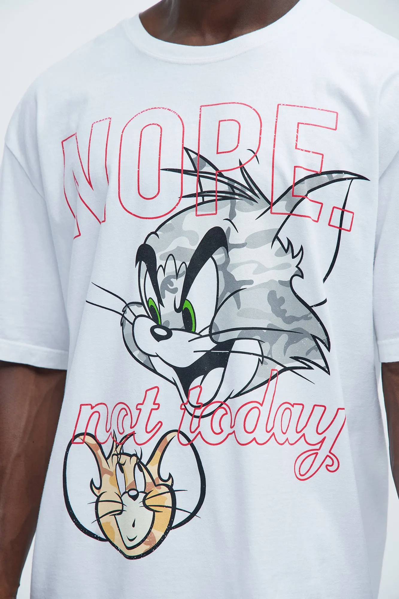 Tom And Jerry Nope Not Today Short Sleeve Tee - White sold by Fashion Nova product image thumbnail 2