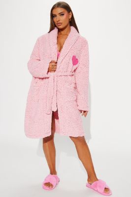 Cozy Love Plush Robe - Pink sold by Fashion Nova