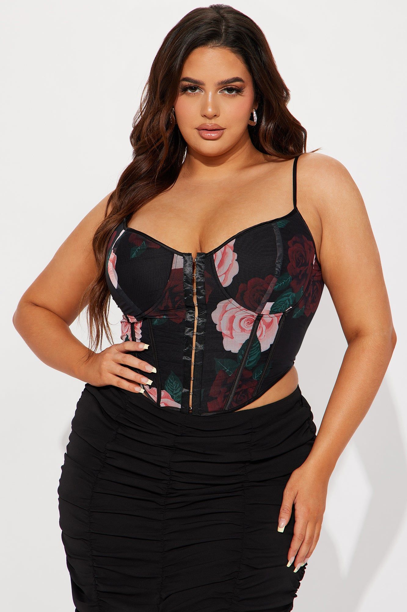Sweet And Pretty Mesh Corset Top - Black/combo sold by Fashion Nova product image thumbnail 4