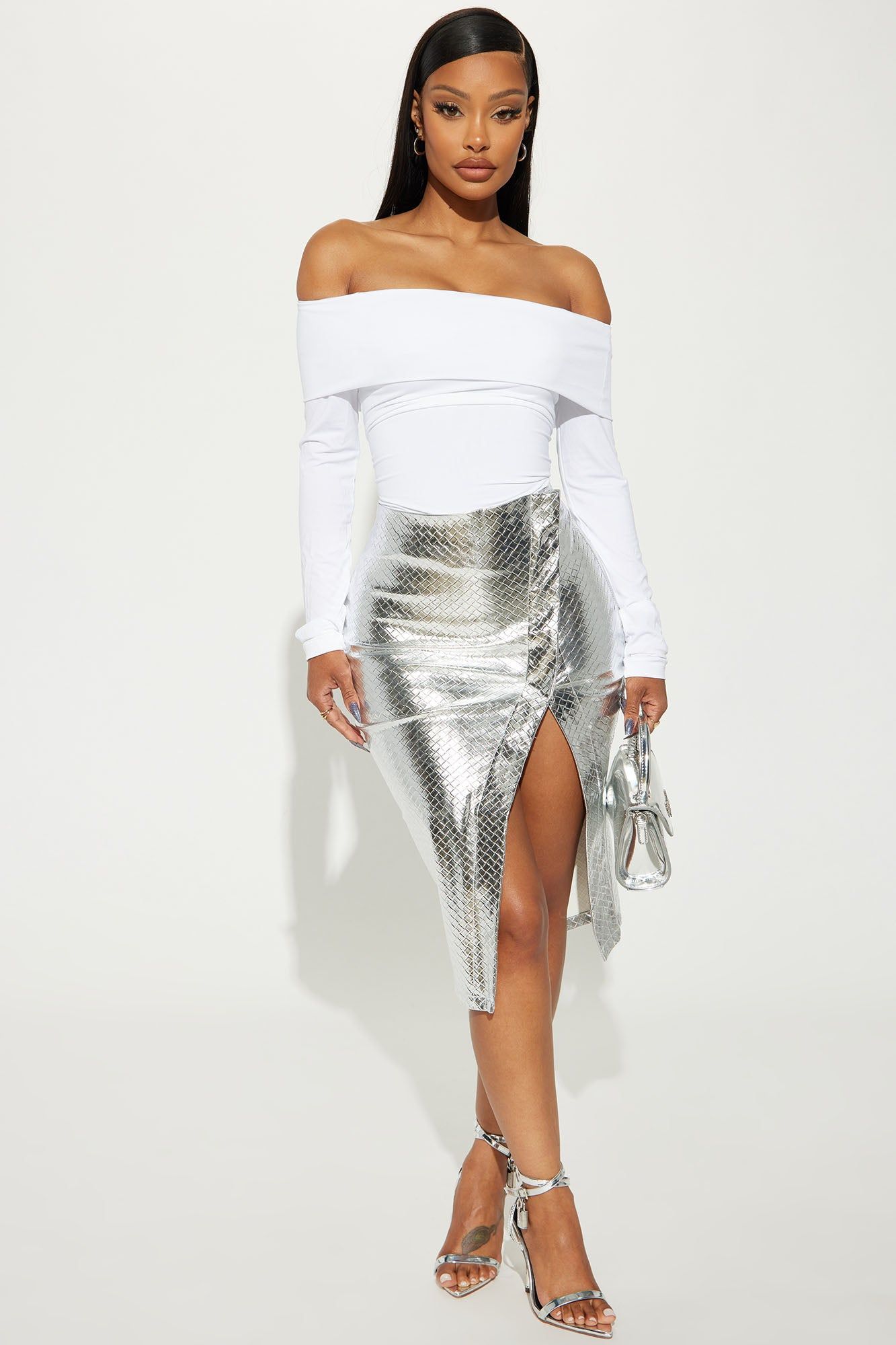 Jada Off Shoulder Top - White sold by Fashion Nova product image thumbnail 2