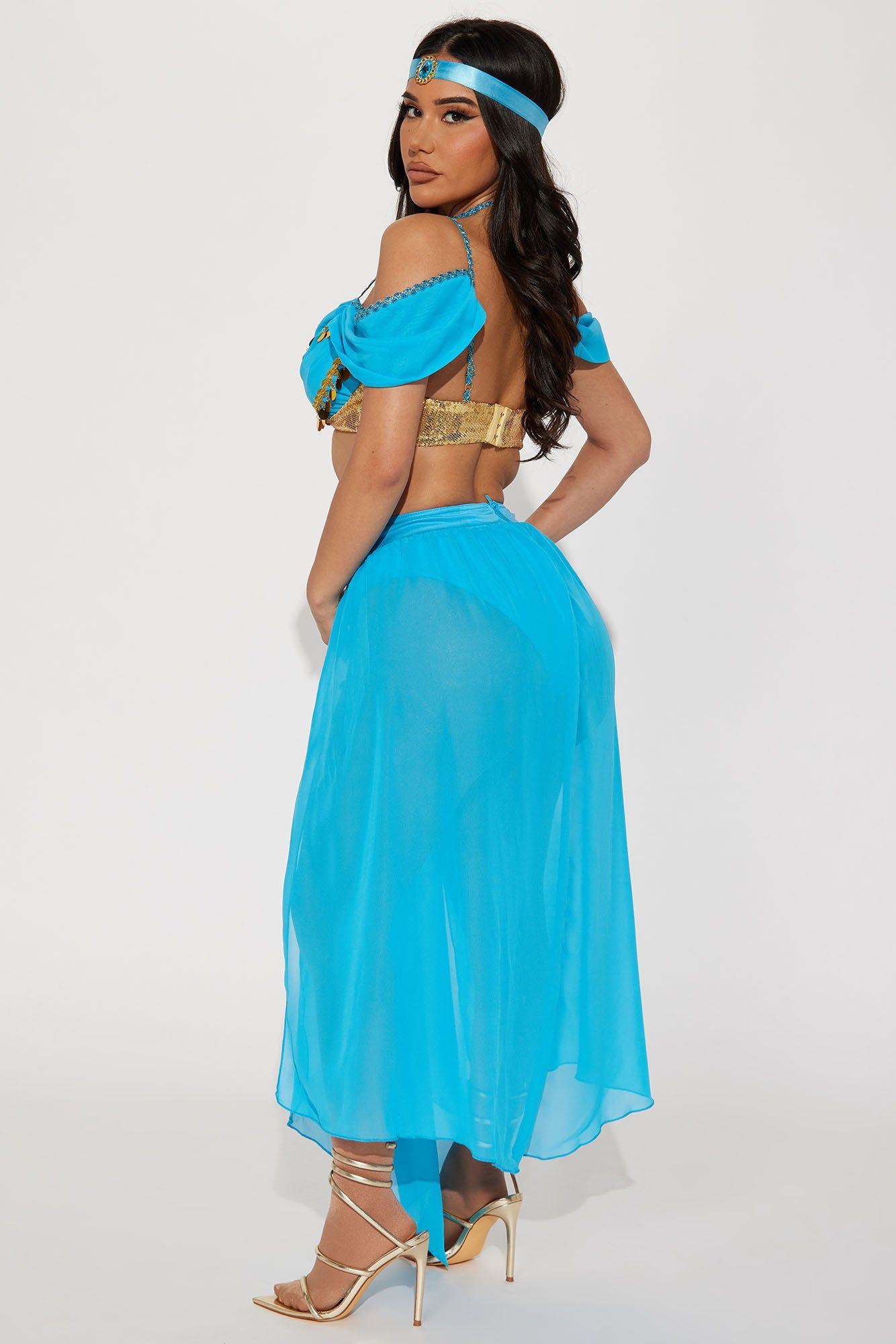 Show Me The Sky Princess 4 Piece Costume Set - Blue/Gold sold by Fashion Nova product image thumbnail 4