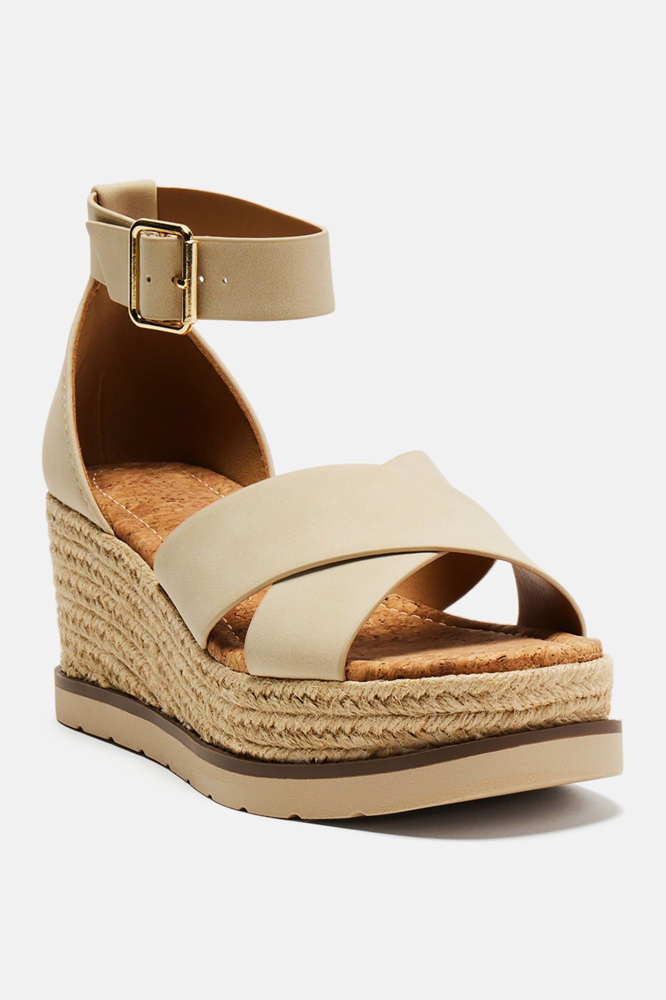Crossin' Paths Platform Wedges - Beige sold by Fashion Nova product image thumbnail 2