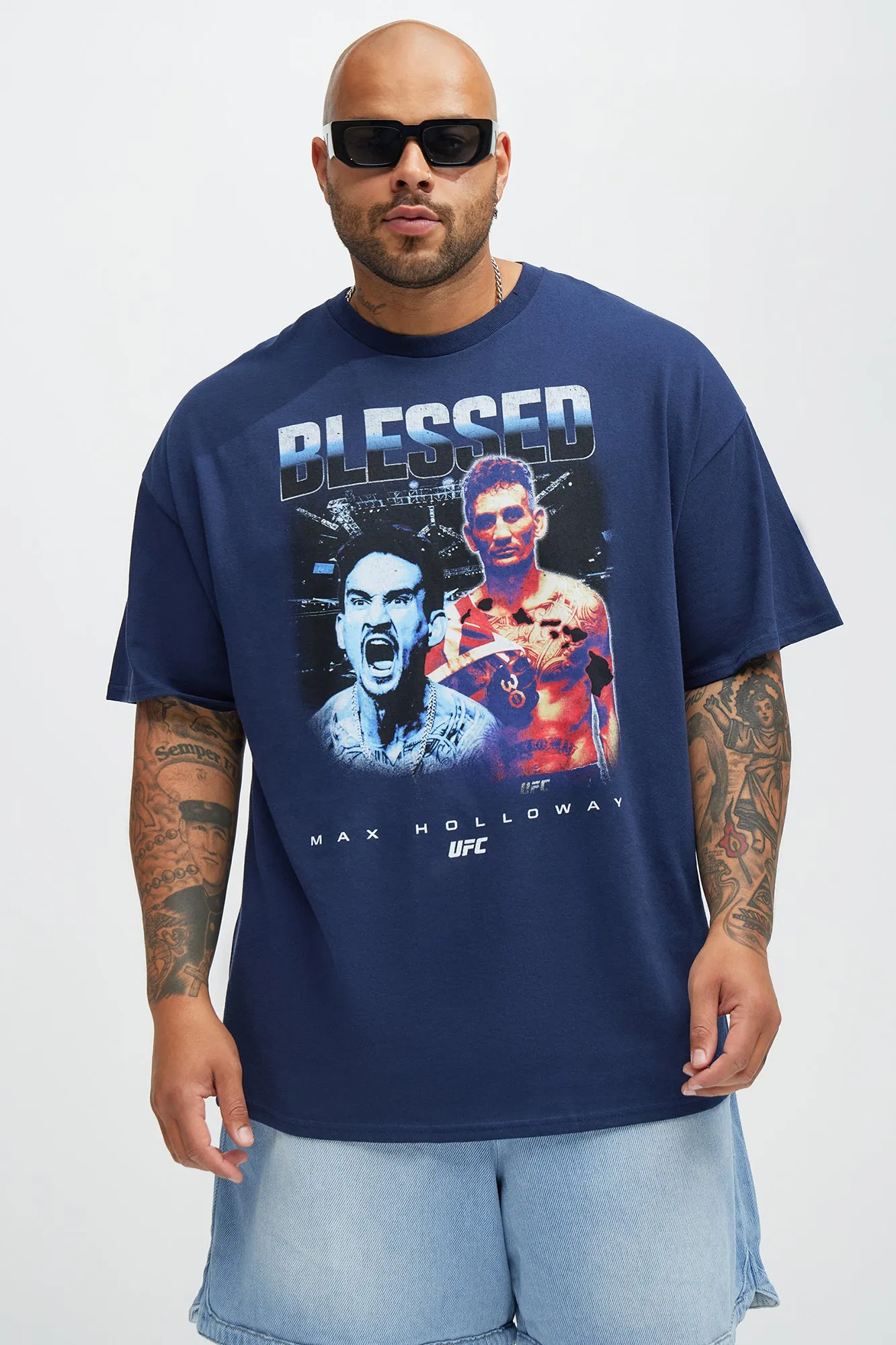UFC Max Holloway Short Sleeve Tee - Navy sold by Fashion Nova product image thumbnail 4
