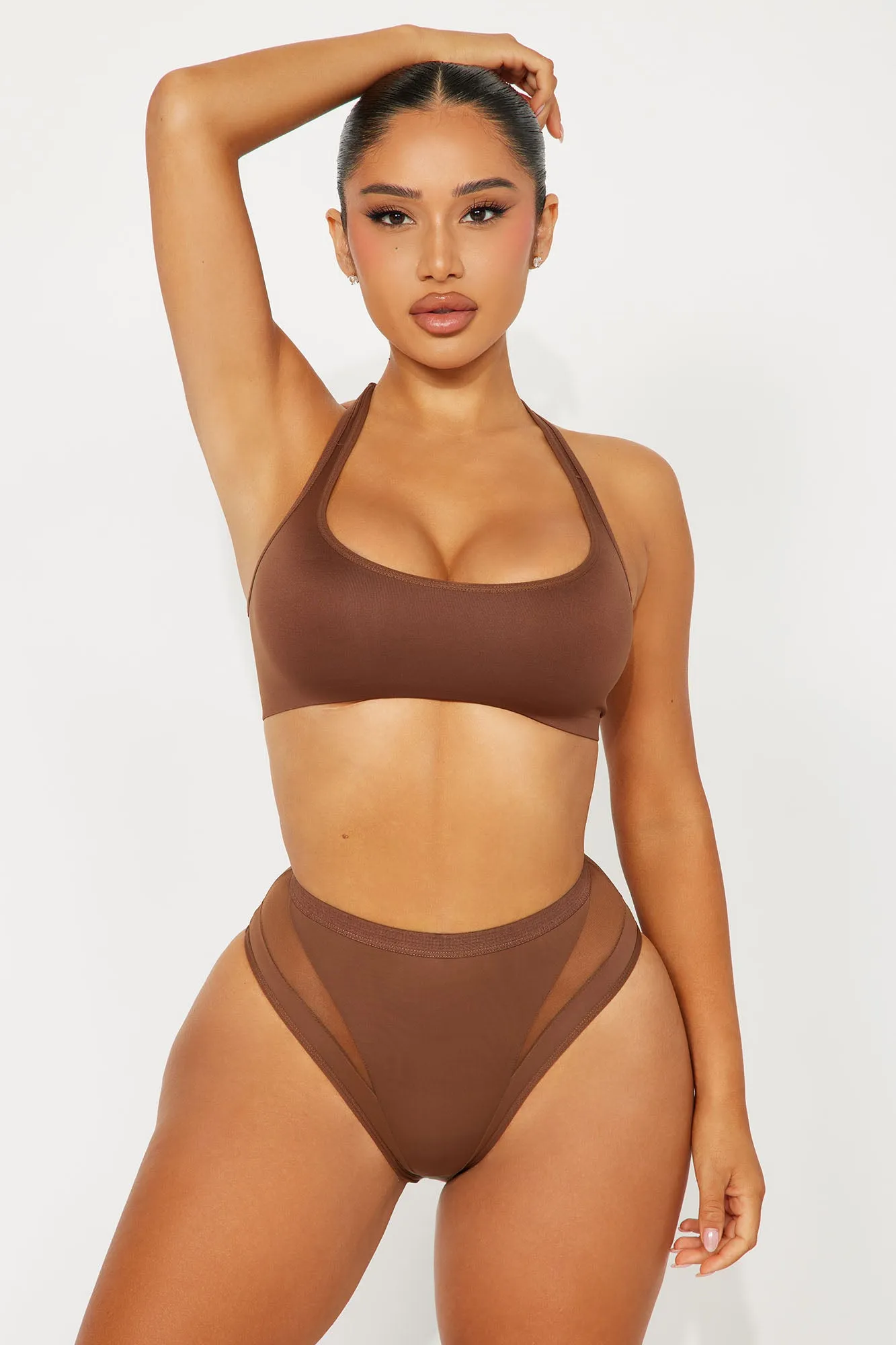 Weekend Vibe Mesh Cheeky Panty - Chocolate sold by Fashion Nova product image thumbnail 2