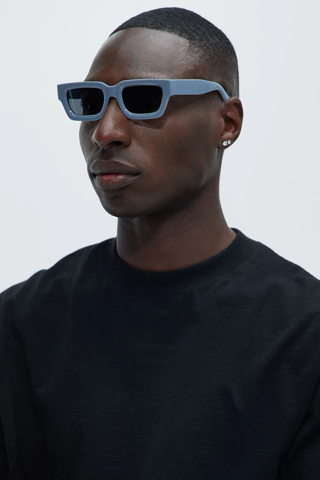 Fake In Love Sunglasses - Grey/Blue sold by Fashion Nova