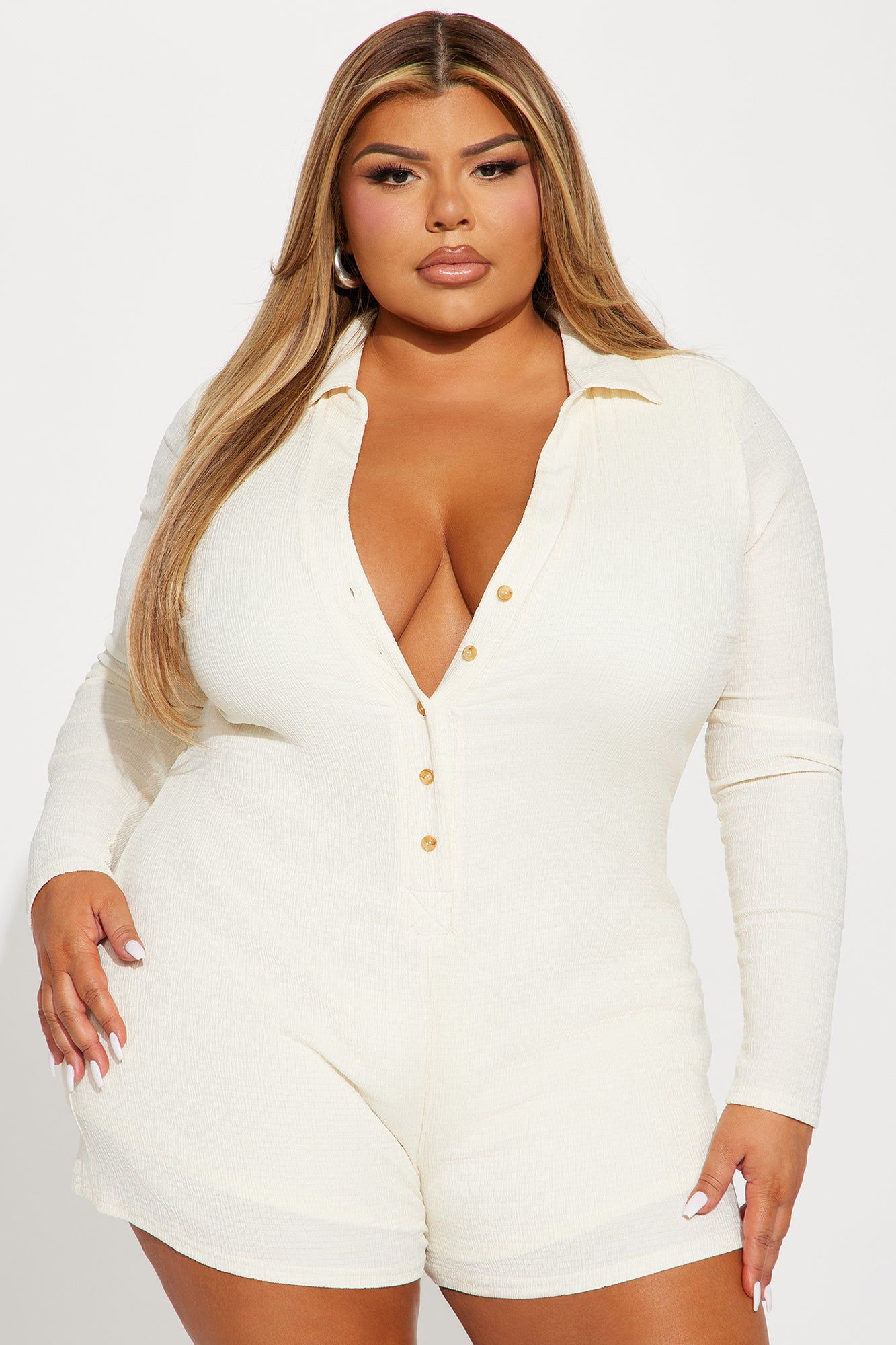 Fun And Games Romper - Cream sold by Fashion Nova product image thumbnail 4