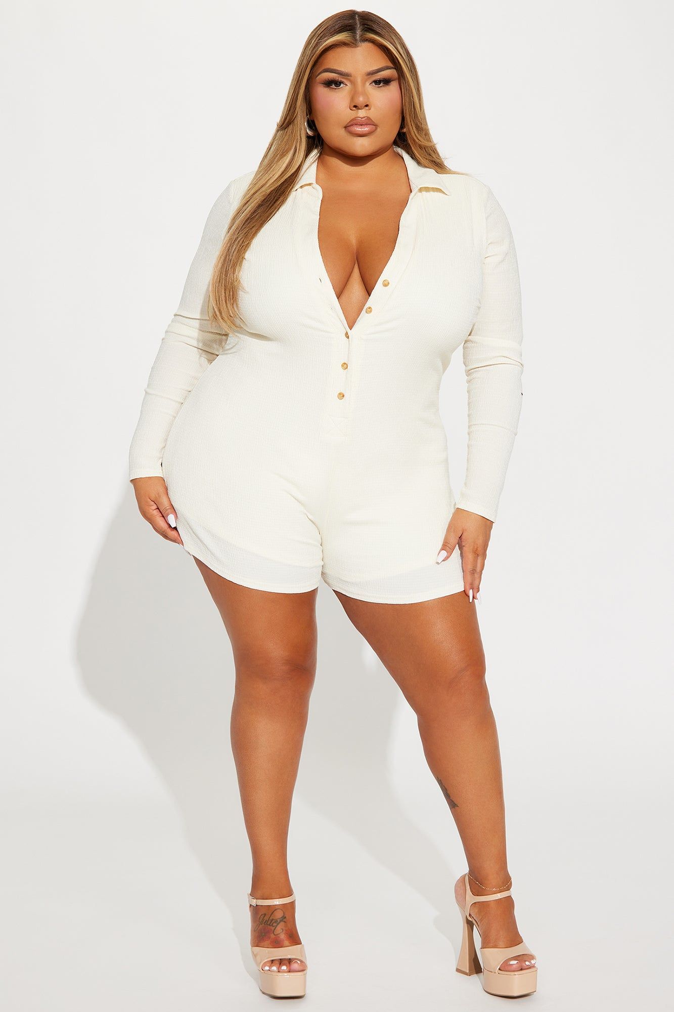 Fun And Games Romper - Cream sold by Fashion Nova product image thumbnail 5