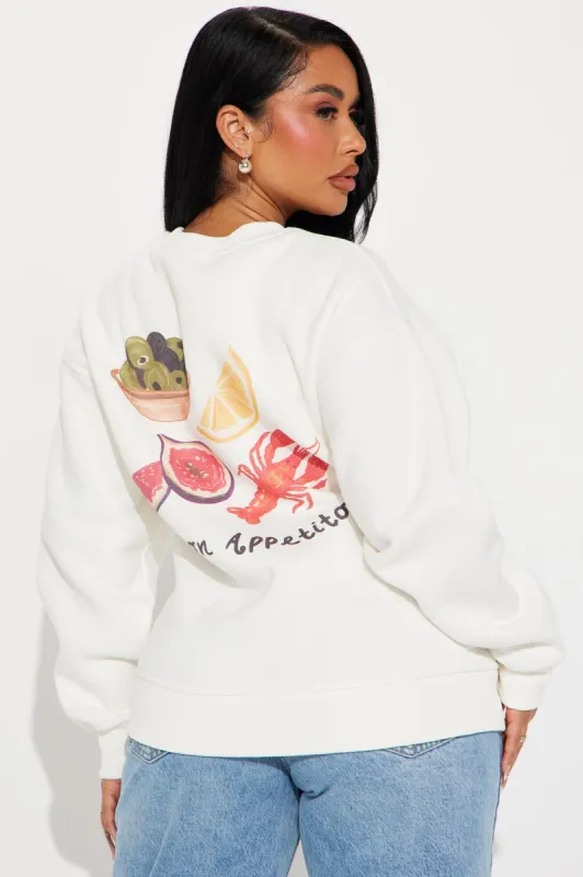 Buon Appetito Sweatshirt - Ivory sold by Fashion Nova