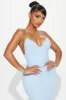 Chrysalis Butterfly Mesh Maxi Dress - Light Blue sold by Fashion Nova