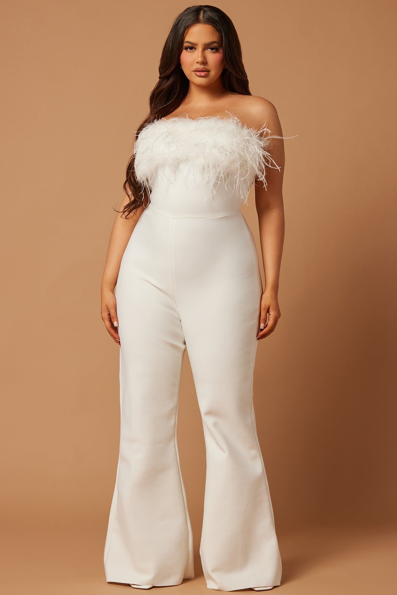 Fay Feather Bandage Jumpsuit - White sold by Fashion Nova product image thumbnail 5