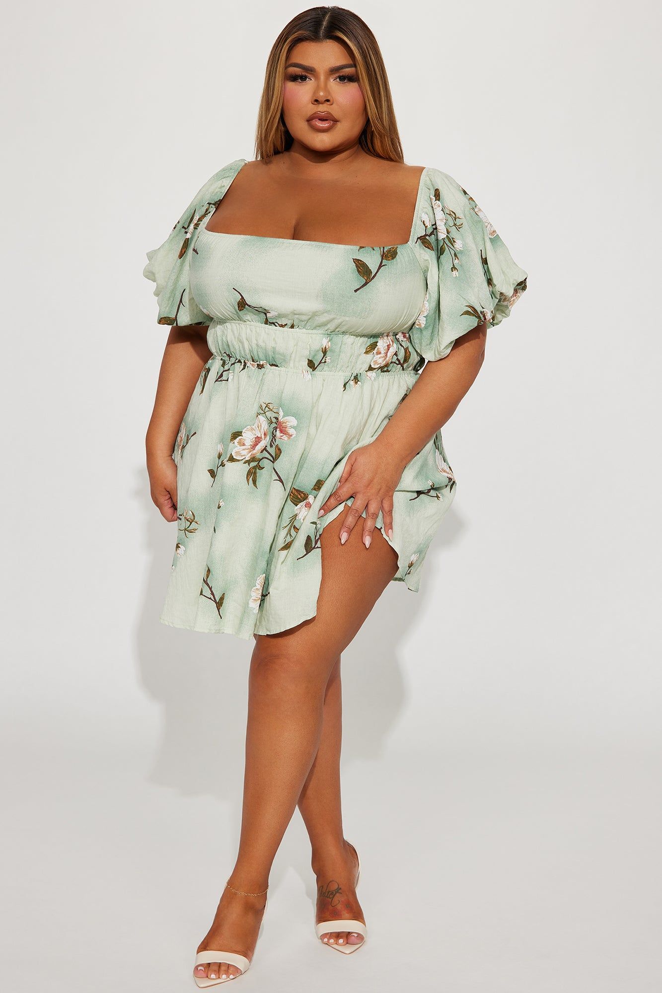 Sienna Floral Mini Dress - Sage sold by Fashion Nova product image thumbnail 4