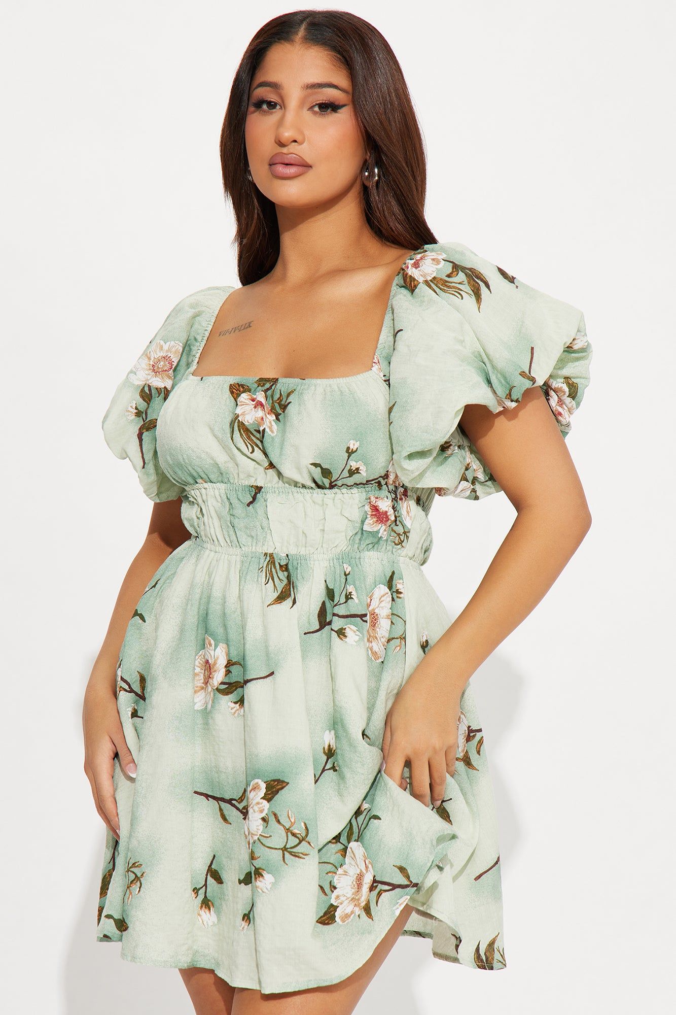 Sienna Floral Mini Dress - Sage sold by Fashion Nova product image thumbnail 2