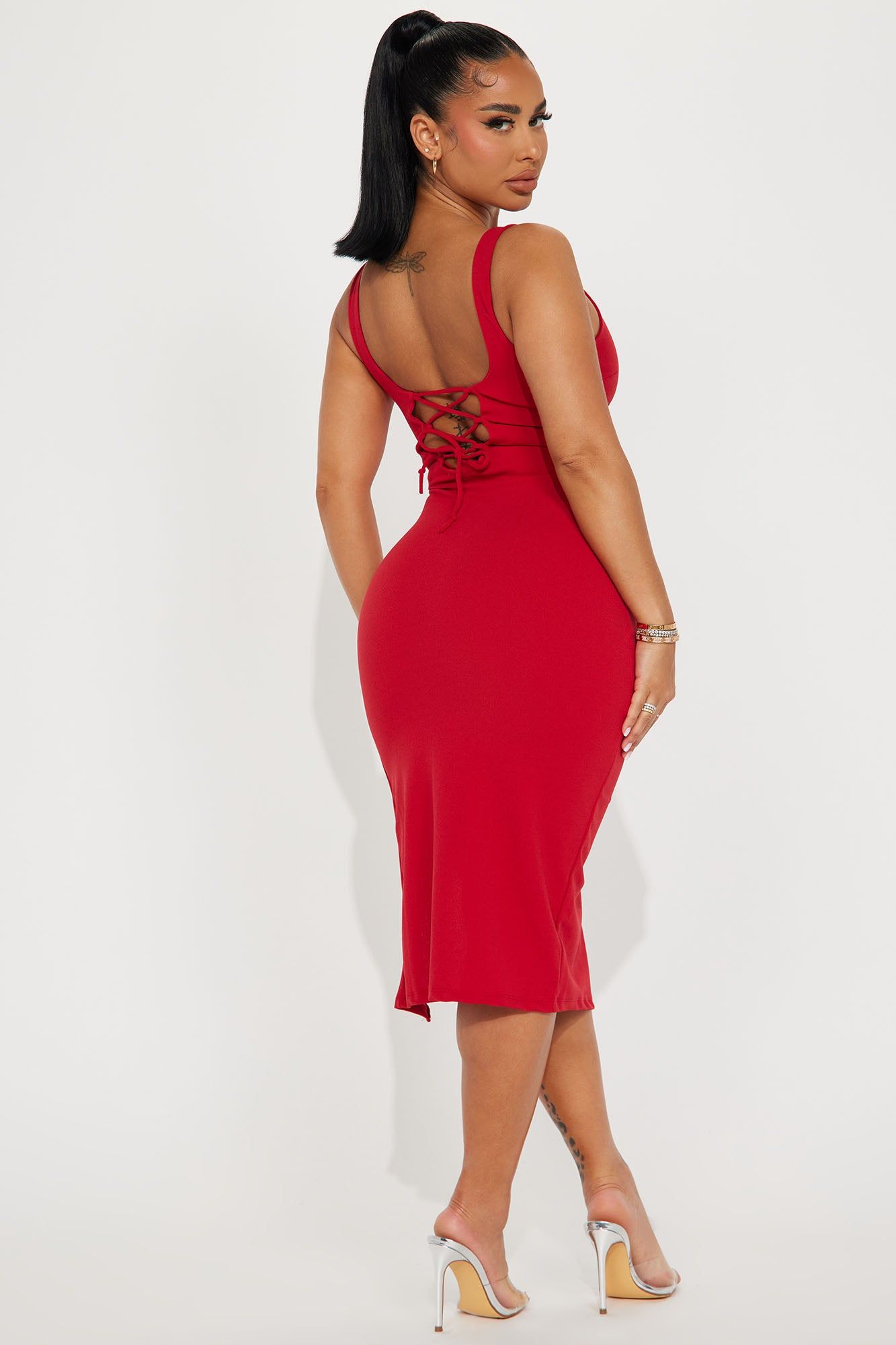 Valentina Midi Dress - Red sold by Fashion Nova product image thumbnail 3