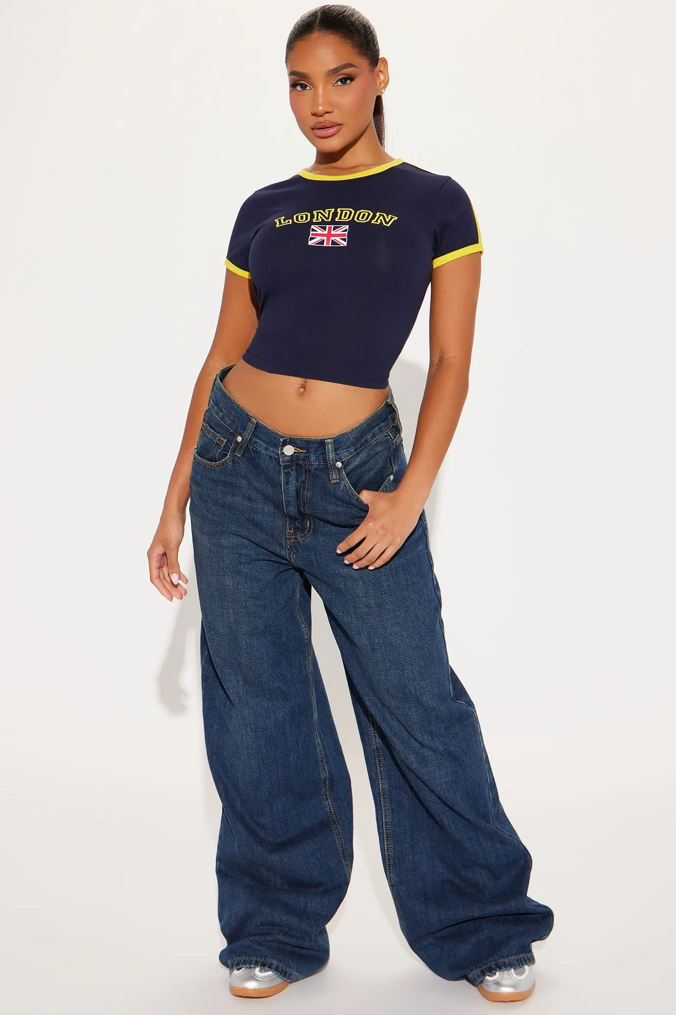 London With Love Babt Tee -Navy sold by Fashion Nova product image thumbnail 2