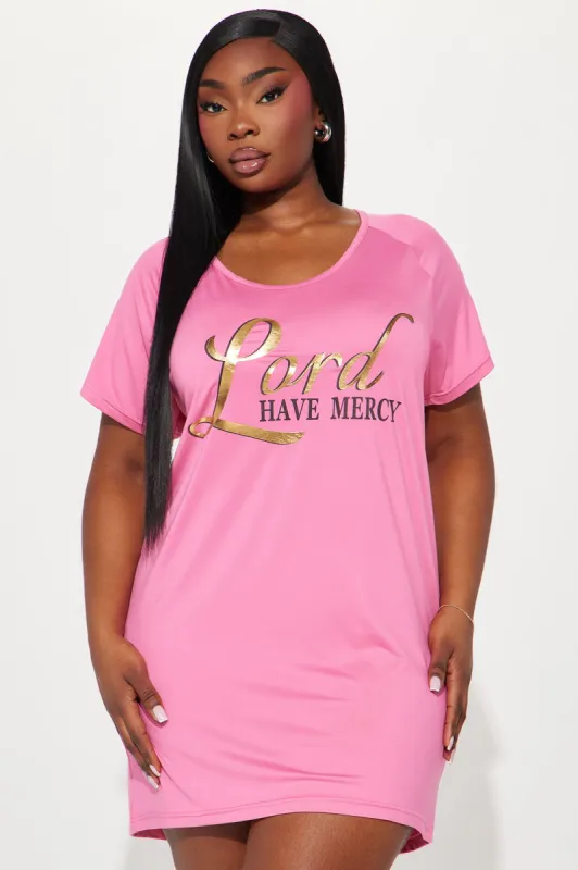 Lord Have Mercy PJ Sleep Shirt - Pink sold by Fashion Nova