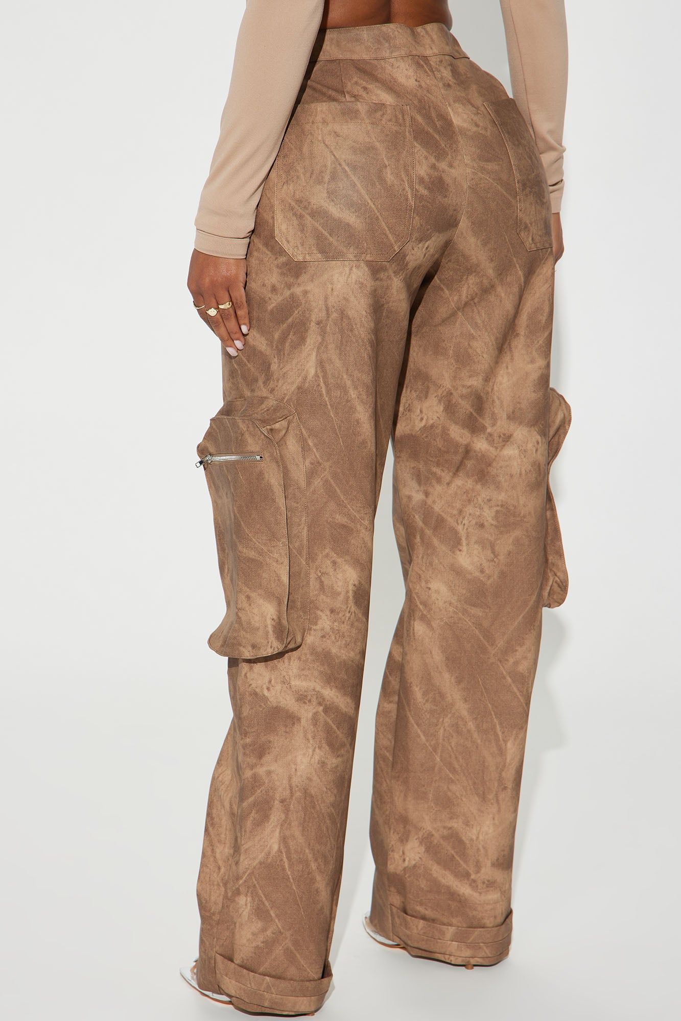 Lyra Washed Faux Leather Pant - Brown sold by Fashion Nova product image thumbnail 3