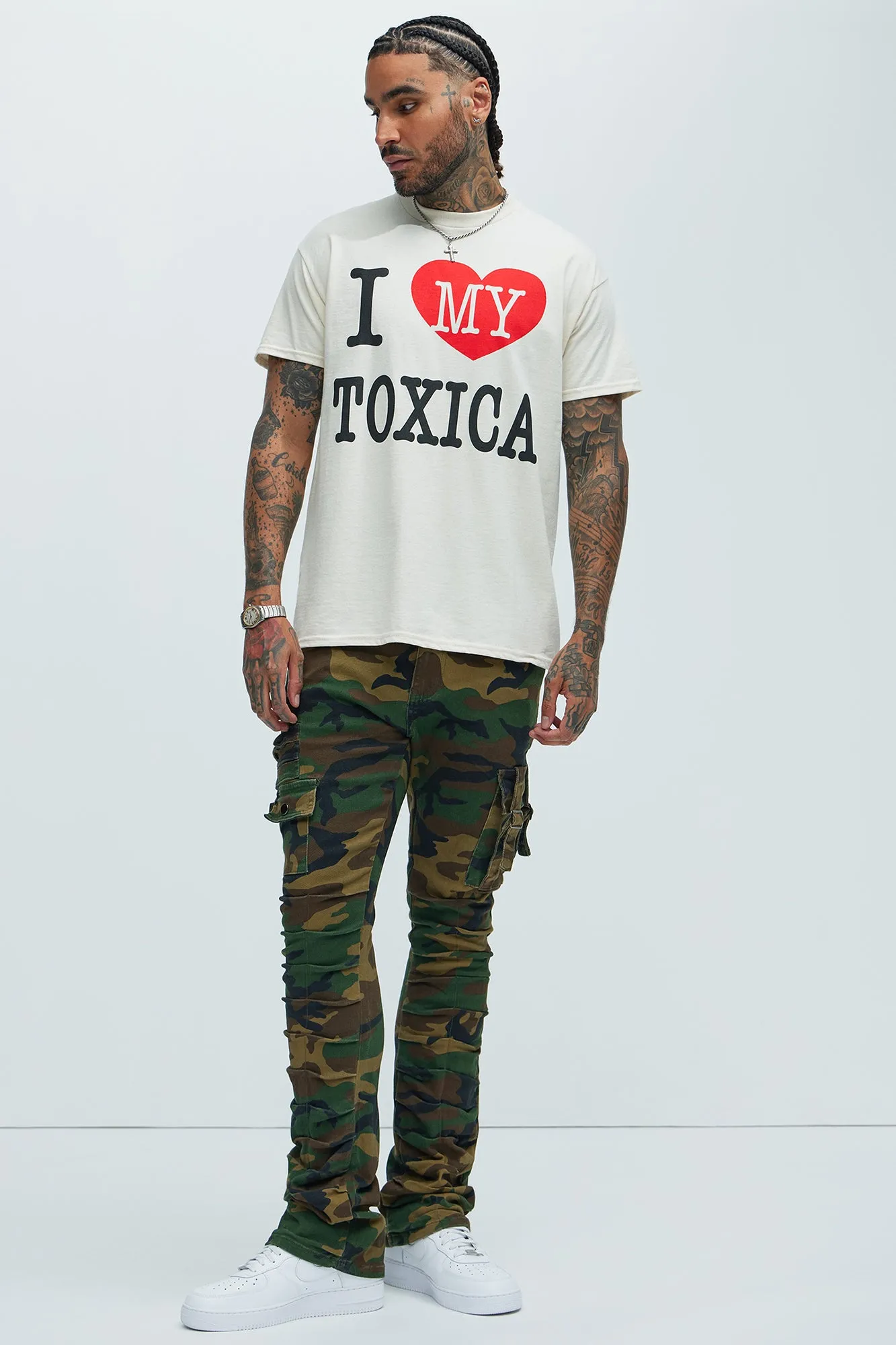 I LOVE MY TOXICA Short Sleeve Tee - Off White sold by Fashion Nova product image thumbnail 2