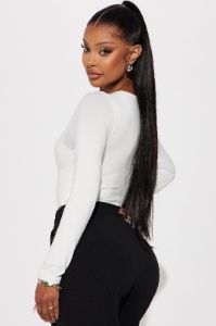 Ari Double Lined Bodysuit - Off White sold by Fashion Nova