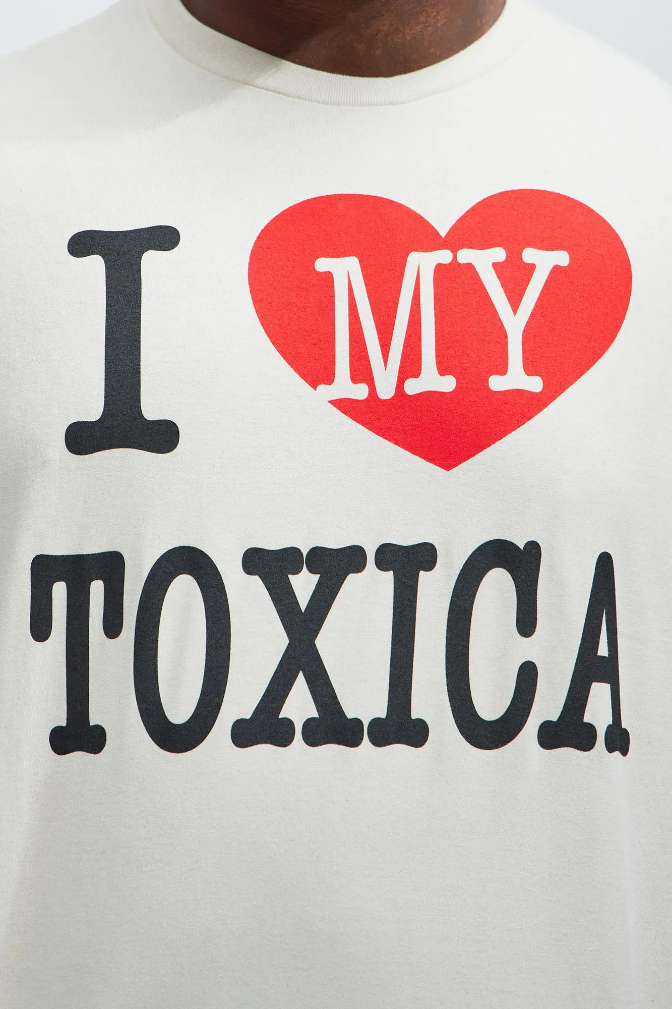 I LOVE MY TOXICA Short Sleeve Tee - Off White sold by Fashion Nova product image thumbnail 5