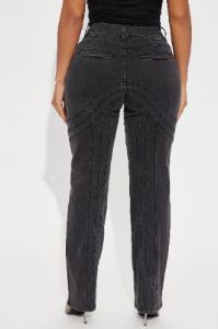 Linking Up Slim Straight Leg Jeans - Black Wash sold by Fashion Nova