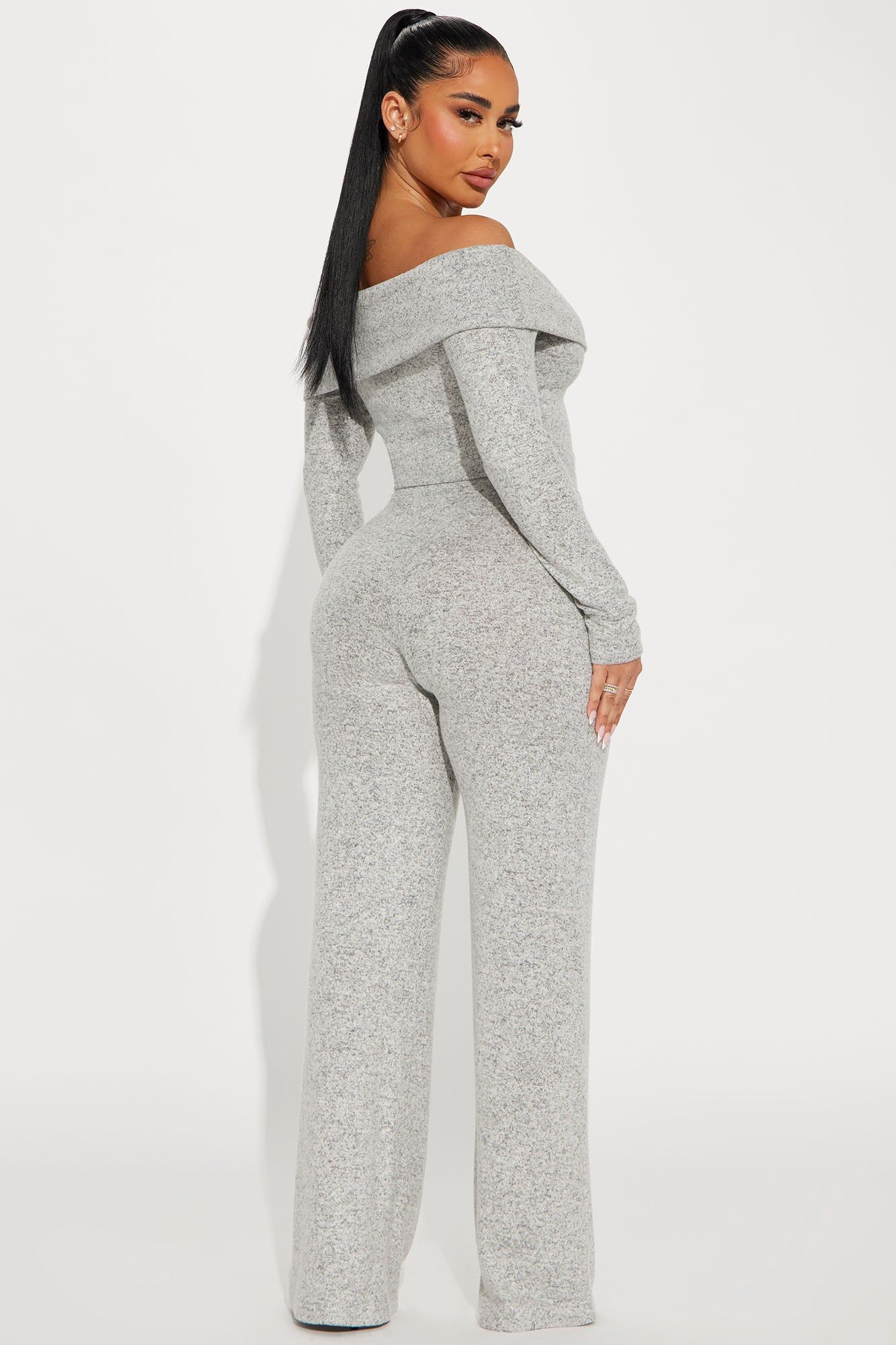 Jamie Brushed Knit Pant Set - Heather Grey sold by Fashion Nova product image thumbnail 3