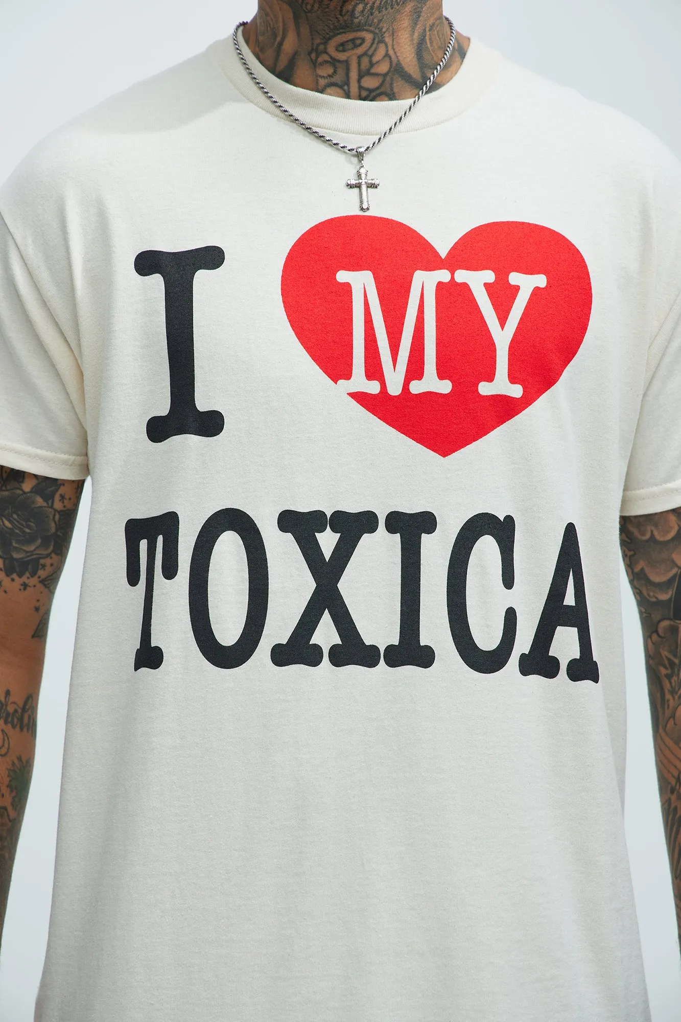 I LOVE MY TOXICA Short Sleeve Tee - Off White sold by Fashion Nova product image thumbnail 3