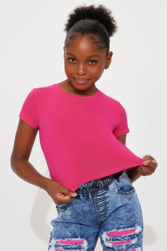 Mini Robin Short Sleeve Top - Magenta sold by Fashion Nova