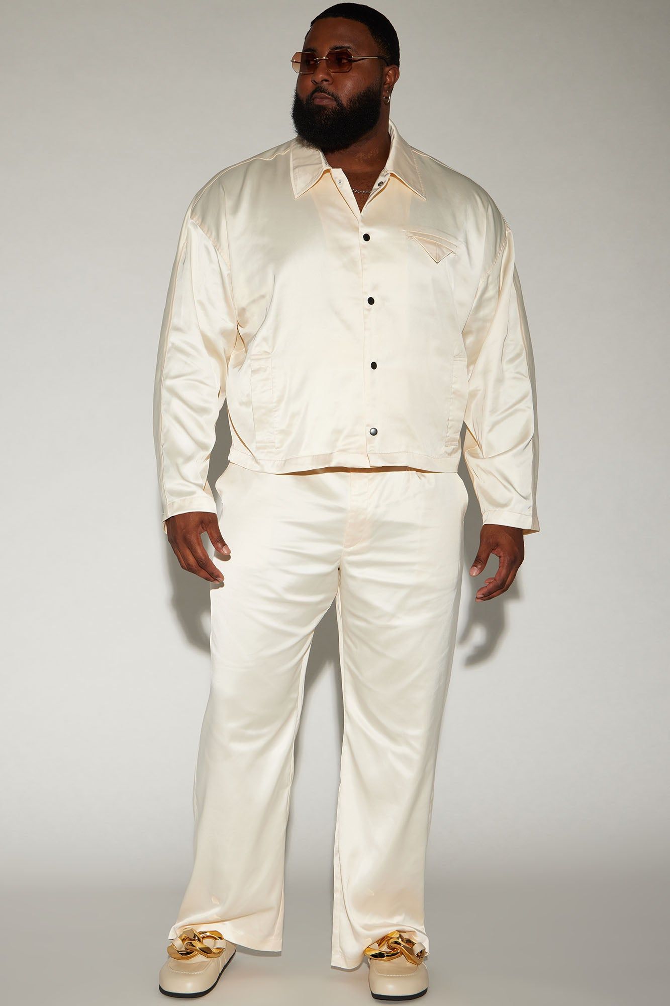 Florence Satin Cropped Jacket - Cream sold by Fashion Nova product image thumbnail 5