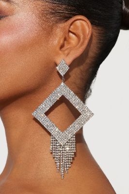 Beverly Hills Drop Earrings - Silver sold by Fashion Nova