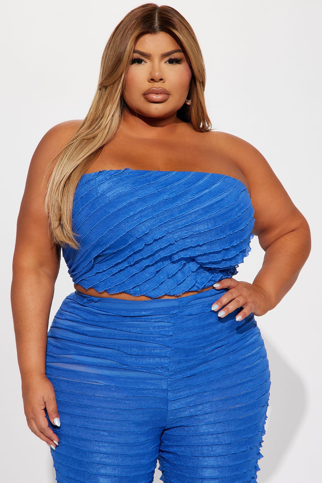 Same Energy Textured Pant Set - Royal sold by Fashion Nova product image thumbnail 6