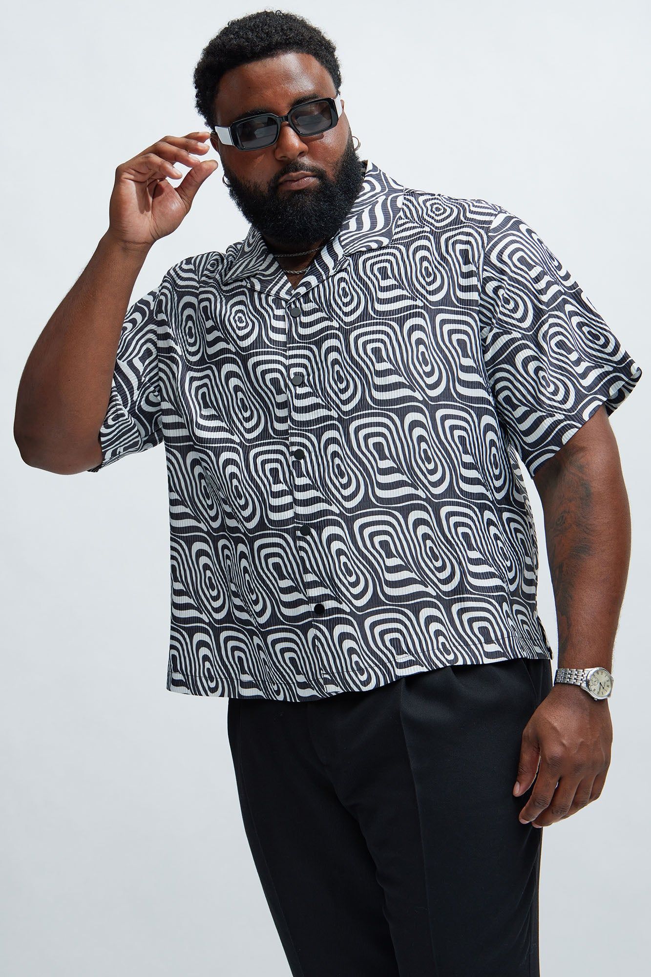 Lily Satin Shirt - Lavender/combo sold by Fashion Nova product image thumbnail 5