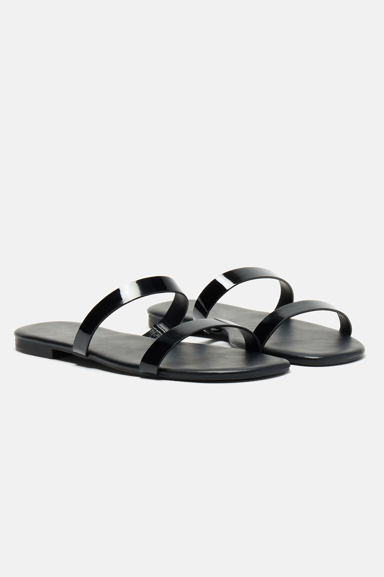 Nikkie Flat Sandals - Black sold by Fashion Nova