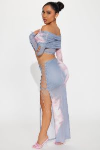 Fantasy Mesh Skirt Set - Blue/combo sold by Fashion Nova
