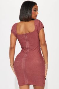 Valentina Bandage Mini Dress - Mauve sold by Fashion Nova
