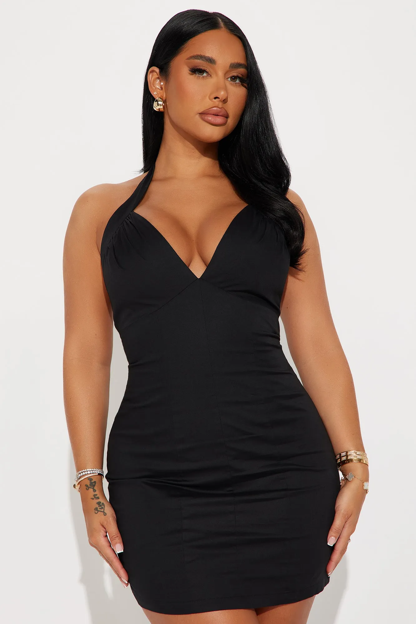 Kya Poplin Mini Dress - Black sold by Fashion Nova product image thumbnail 2