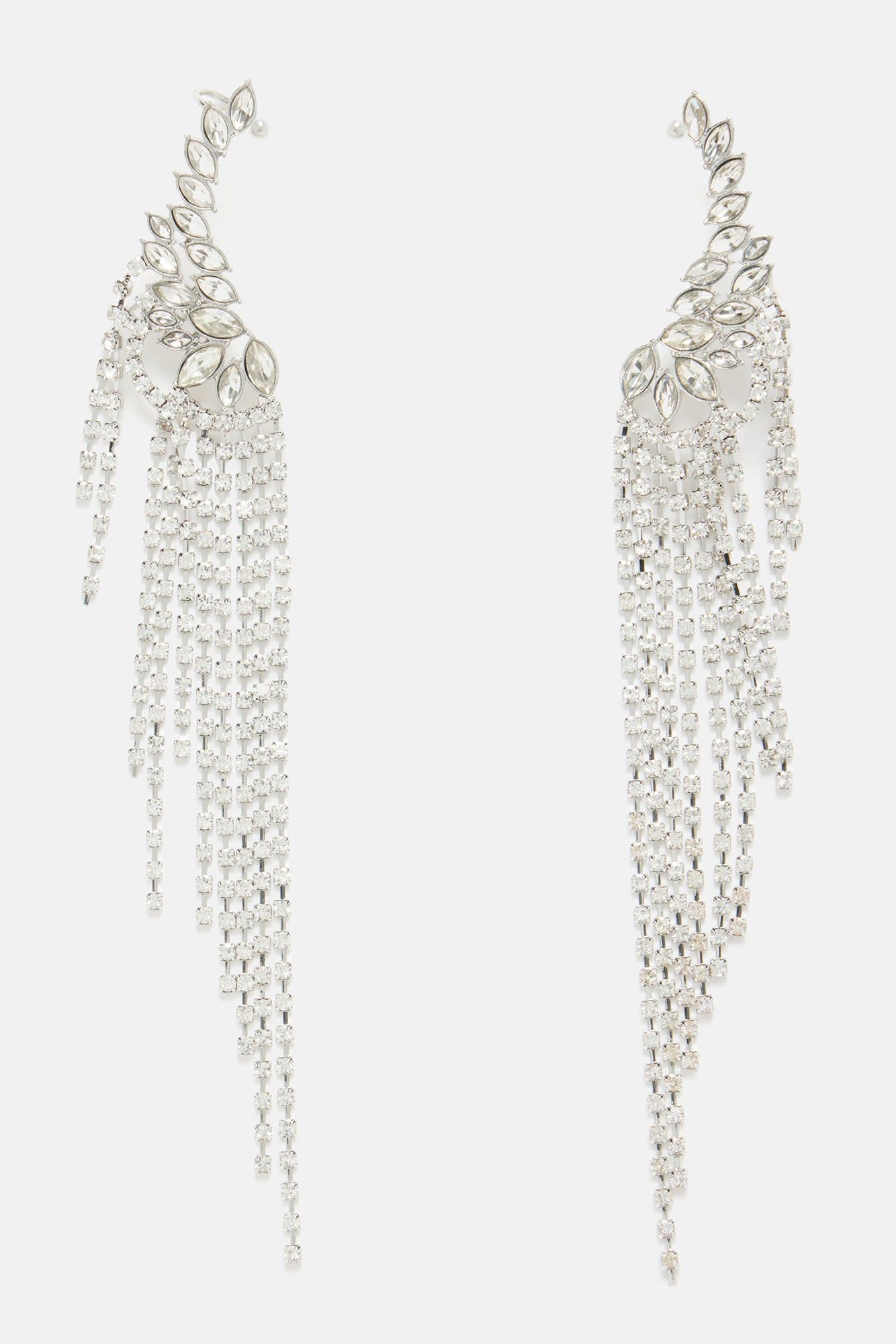 Never Too Flashy Drop Earrings - Silver sold by Fashion Nova product image thumbnail 3