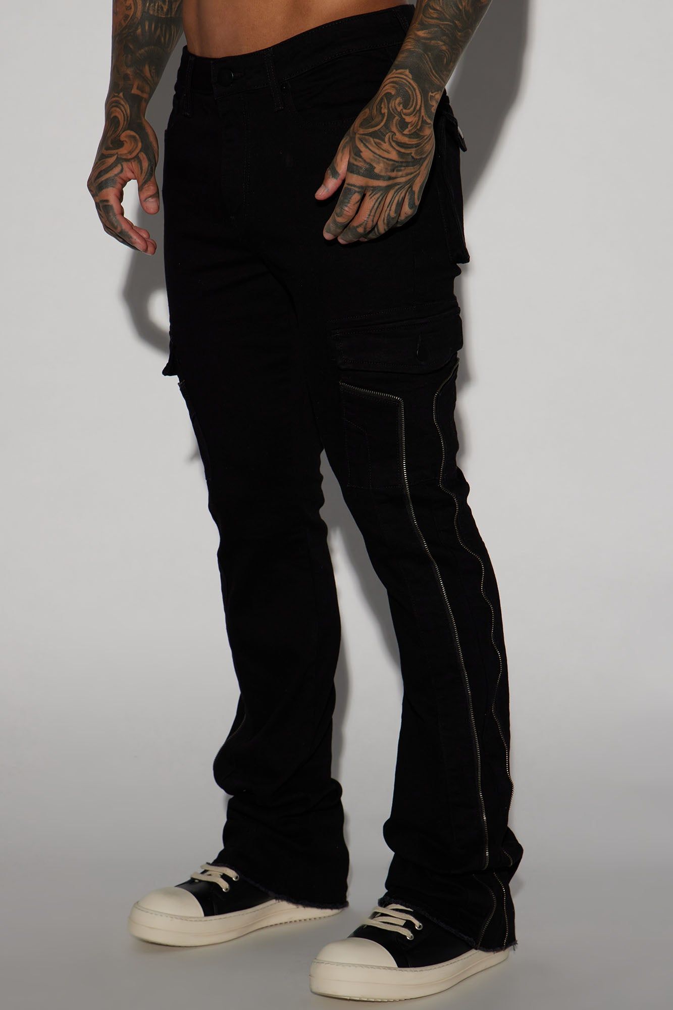 Hilltop Stacked Skinny Flare Jeans - Black sold by Fashion Nova product image thumbnail 5