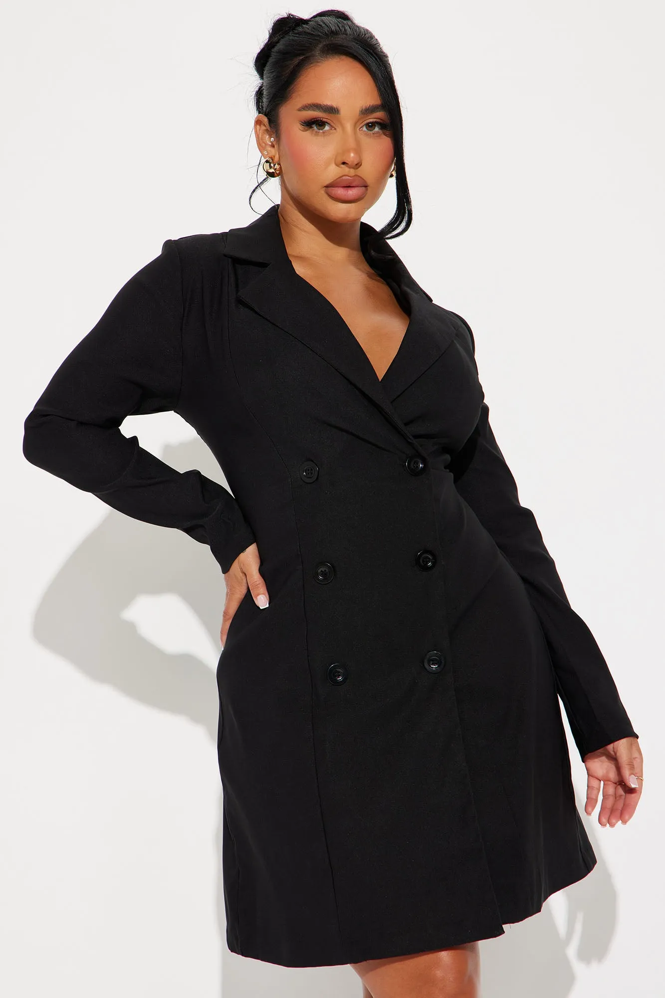 Sarah Stretch Blazer Mini Dress - Black sold by Fashion Nova product image thumbnail 2