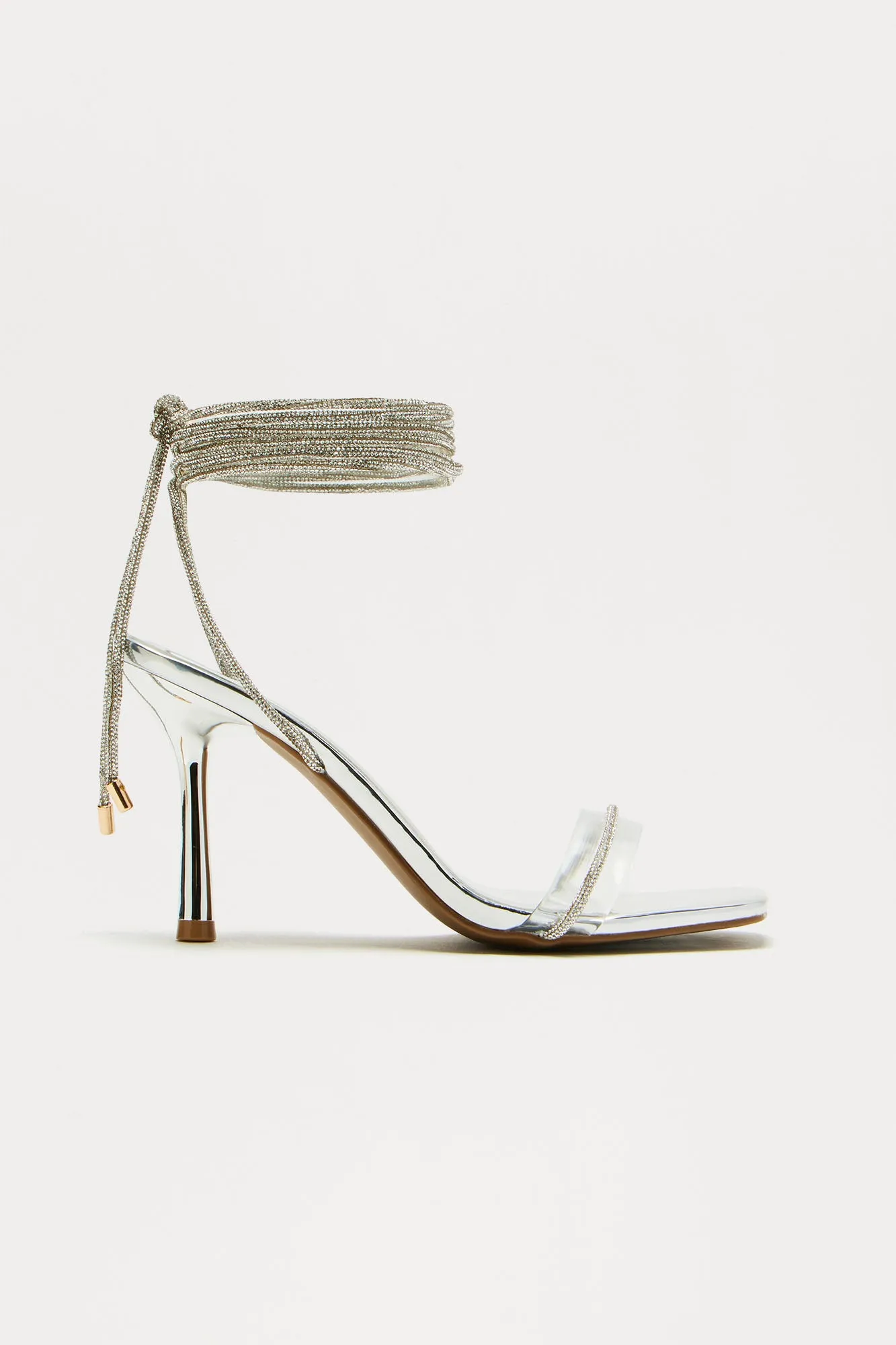 Flirty Ways Wrap Up Heels - Silver sold by Fashion Nova product image thumbnail 2
