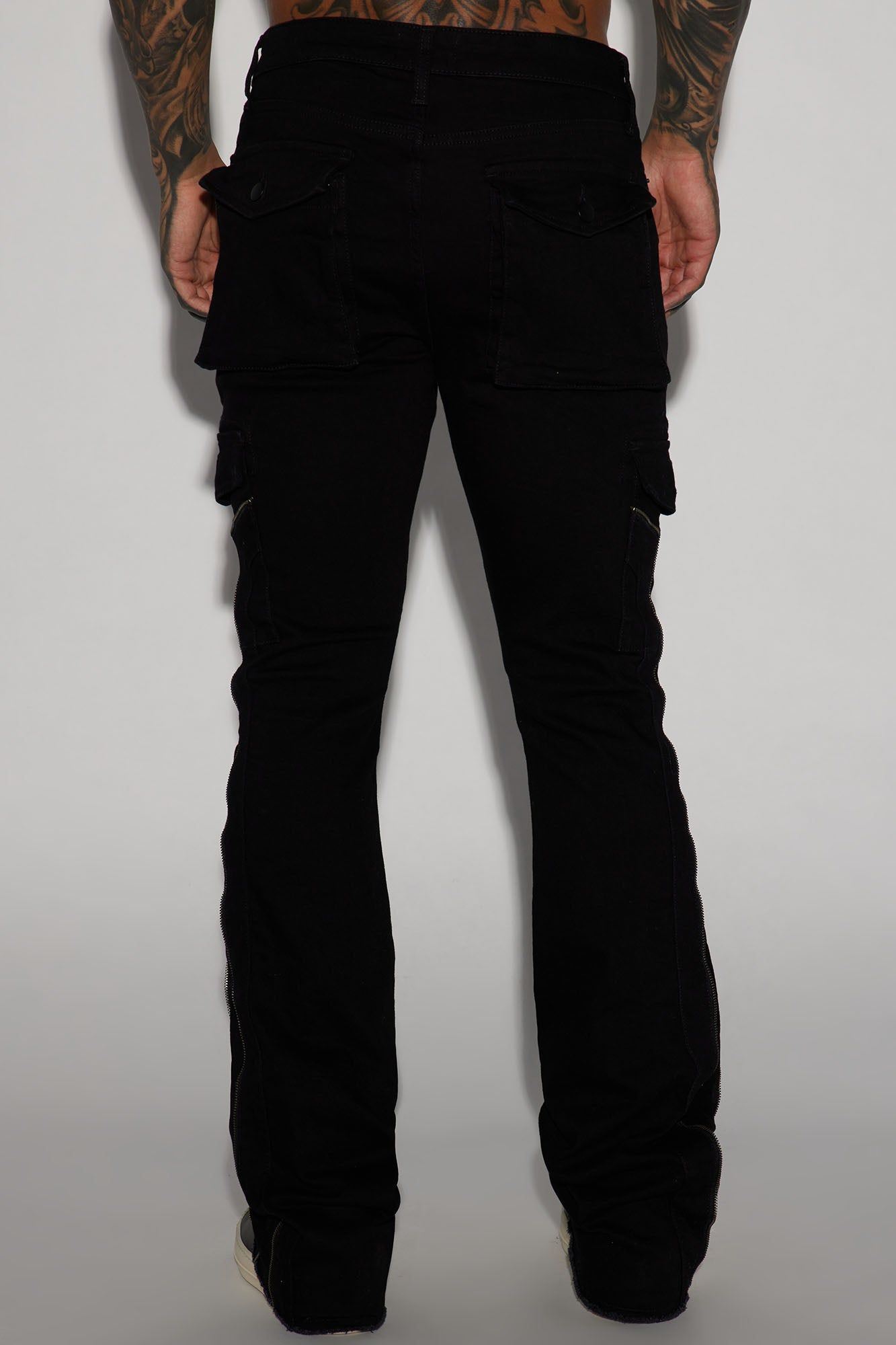 Hilltop Stacked Skinny Flare Jeans - Black sold by Fashion Nova product image thumbnail 6