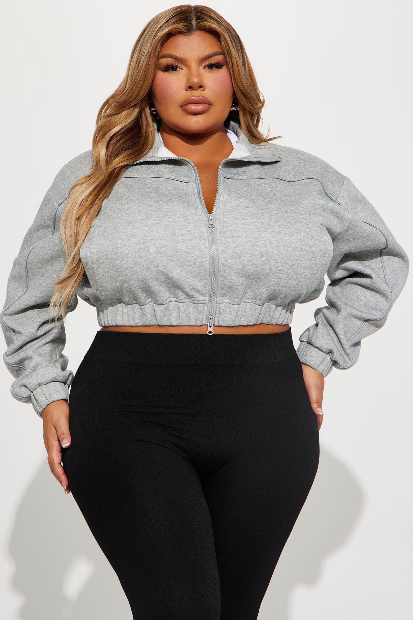 Cloudy Days Lounge Jacket - Heather Grey sold by Fashion Nova product image thumbnail 4