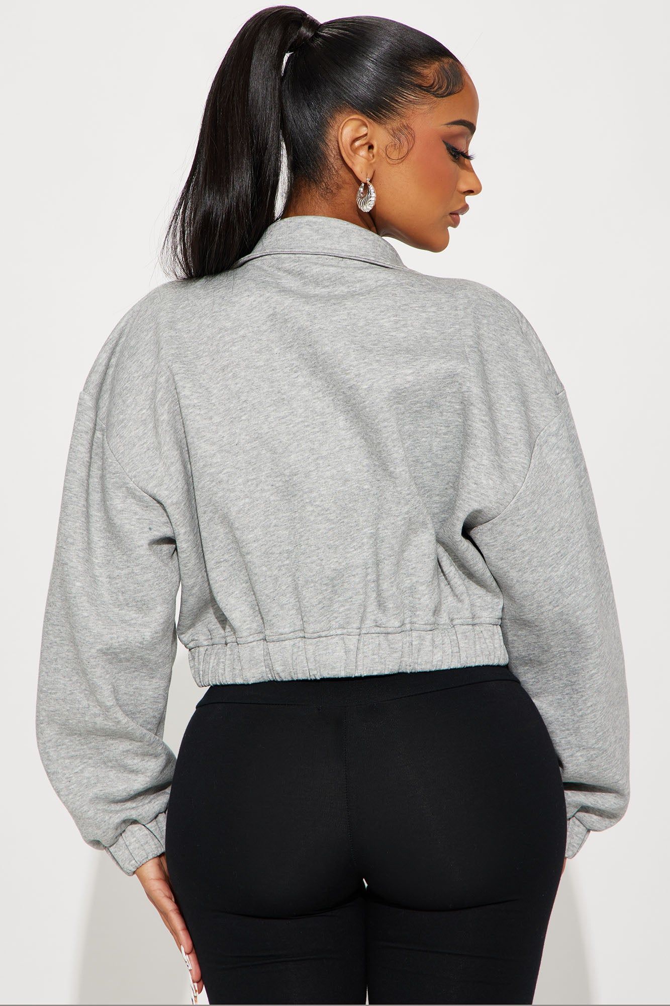 Cloudy Days Lounge Jacket - Heather Grey sold by Fashion Nova product image thumbnail 3
