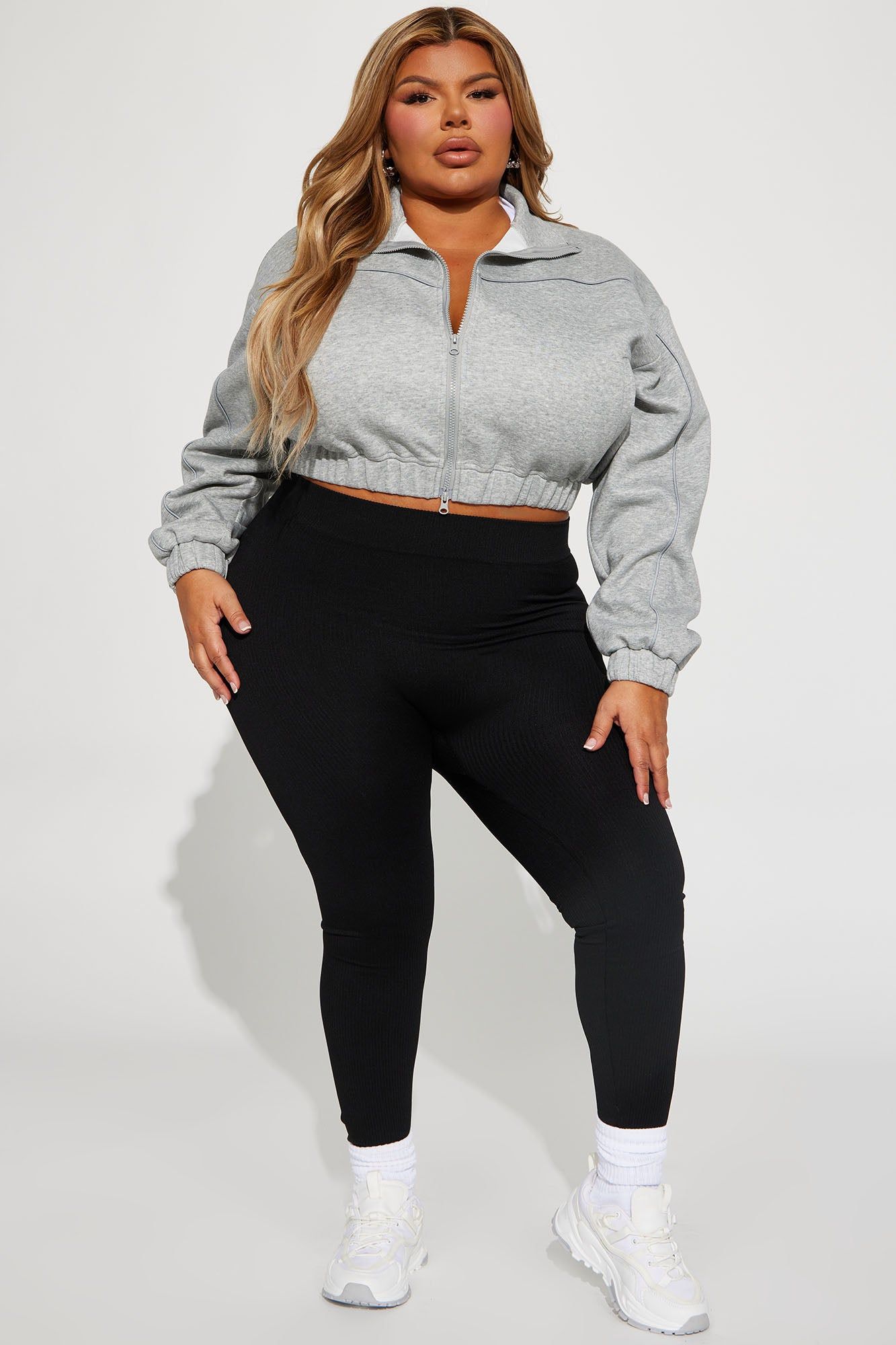 Cloudy Days Lounge Jacket - Heather Grey sold by Fashion Nova product image thumbnail 5