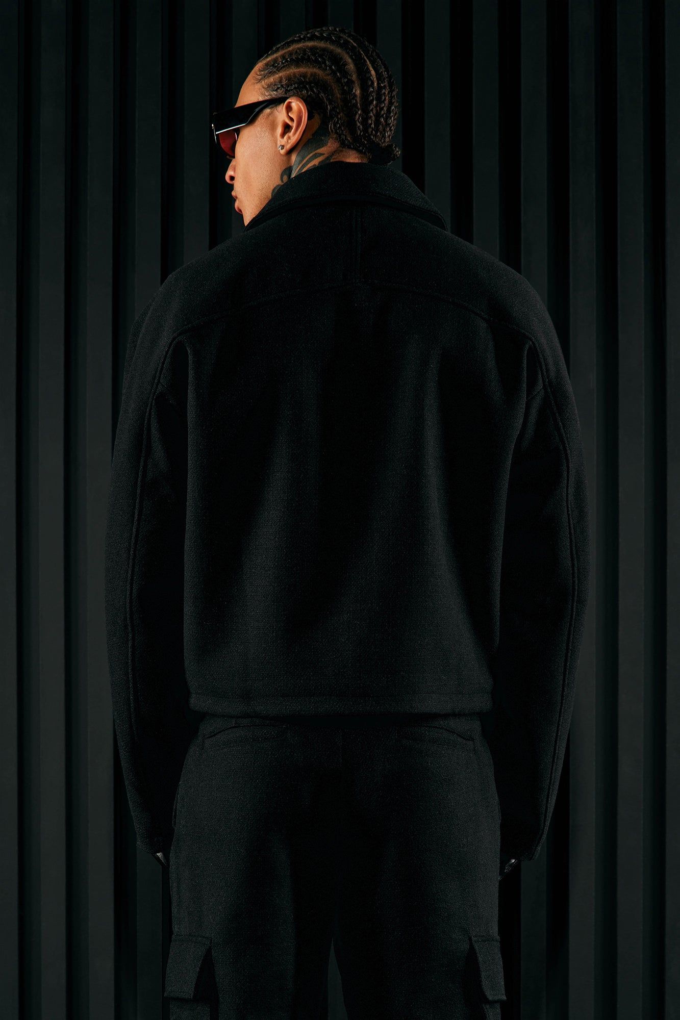 Wilder Textured Weave Cropped Jacket - Black sold by Fashion Nova product image thumbnail 3